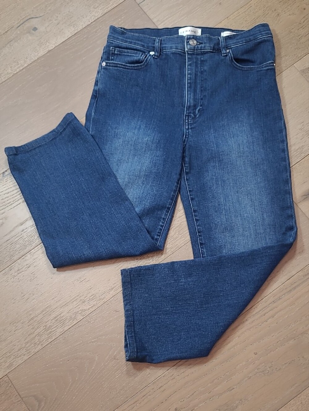 Frame Jeans Women's sz 29 Le Sleek Straight High Rise Cropped Denim